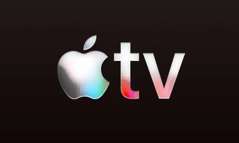 Apple TV app interface on tvOS displaying various movie and show options for streaming.