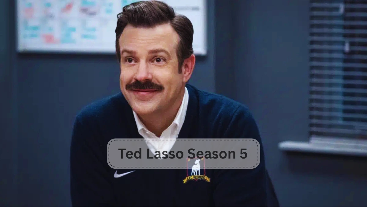 Ted Lasso, Ted interacts with his team in a lively locker room, highlighting camaraderie and support.