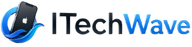 Itechwave logo showcasing a stylized wave and contemporary font, emphasizing technology and innovation.